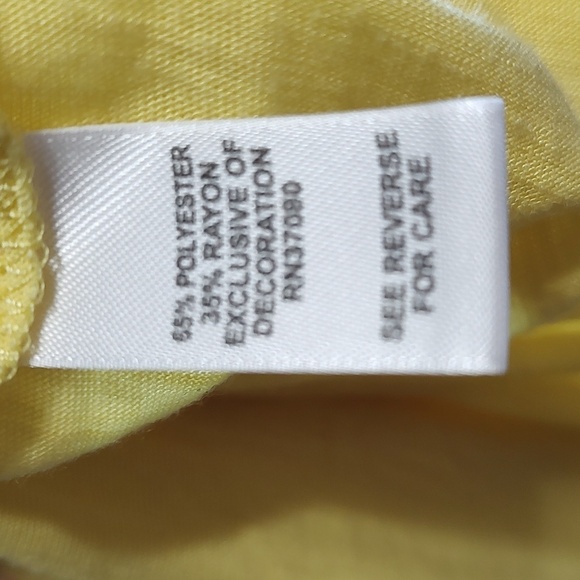 Cato Yellow Sleeveless Faux Fur along the collar Tank Top Size XL - Picture 4 of 4